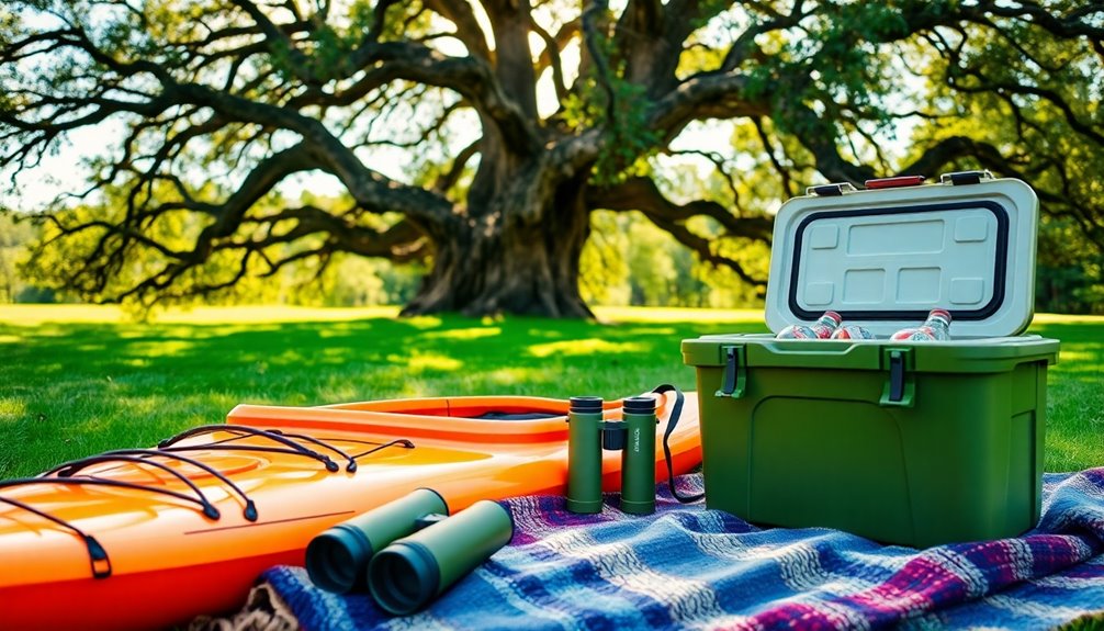 exploring nature with equipment