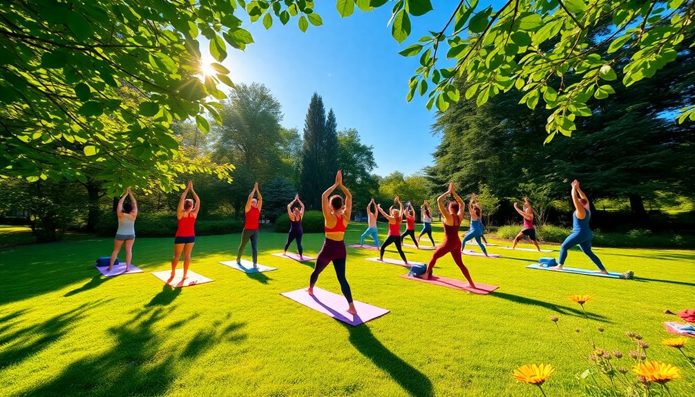 outdoor yoga session invitation